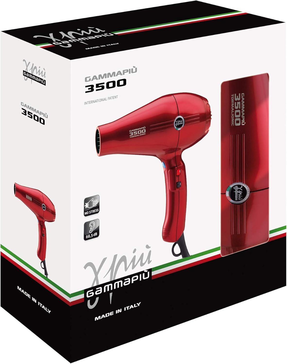 Gamma Piu 3500 Power - Secador De Pelo, Color Negro