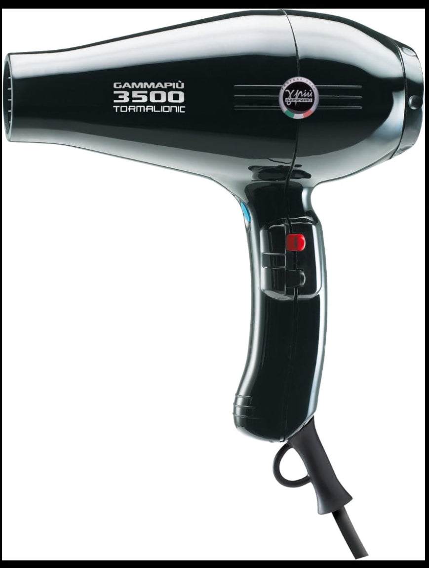 Gamma Piu 3500 Power - Secador De Pelo, Color Negro